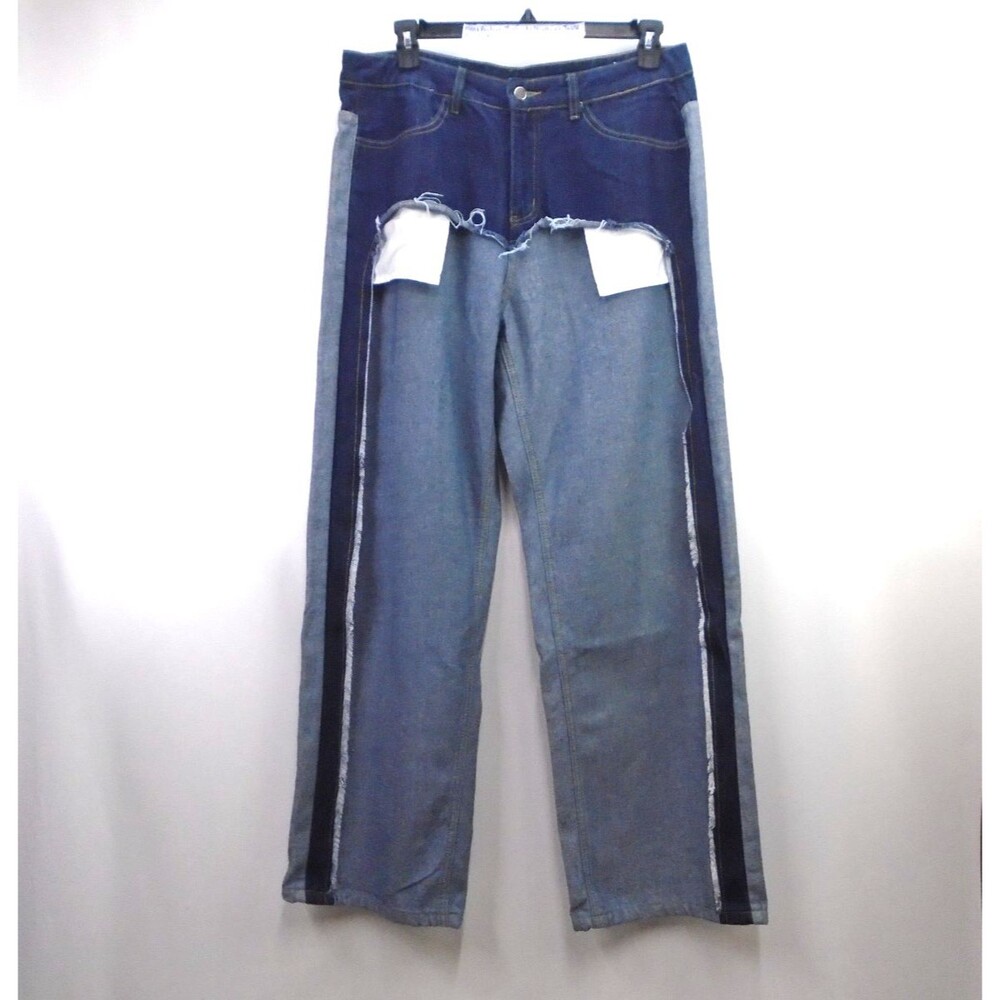Manfinity Men Pavtros Streetwear Wide Leg Relaxed Size XL (38x33) Patch Work